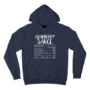 Thanksgiving Christmas Cranberry Sauce Nutritional Facts Hoodie