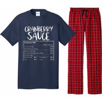 Thanksgiving Christmas Cranberry Sauce Nutritional Facts Pajama Set