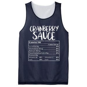 Thanksgiving Christmas Cranberry Sauce Nutritional Facts Mesh Reversible Basketball Jersey Tank