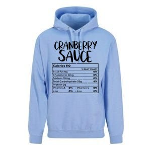 Thanksgiving Christmas Cranberry Sauce Nutritional Facts Unisex Surf Hoodie