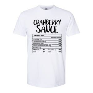 Thanksgiving Christmas Cranberry Sauce Nutritional Facts Softstyle CVC T-Shirt