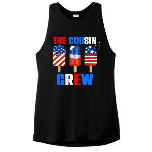 The Cousin Crew 4th Of July Us Flag Popsicle Ladies PosiCharge Tri-Blend Wicking Tank