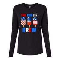 The Cousin Crew 4th Of July Us Flag Popsicle Womens Cotton Relaxed Long Sleeve T-Shirt