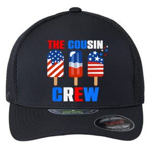 The Cousin Crew 4th Of July Us Flag Popsicle Flexfit Unipanel Trucker Cap