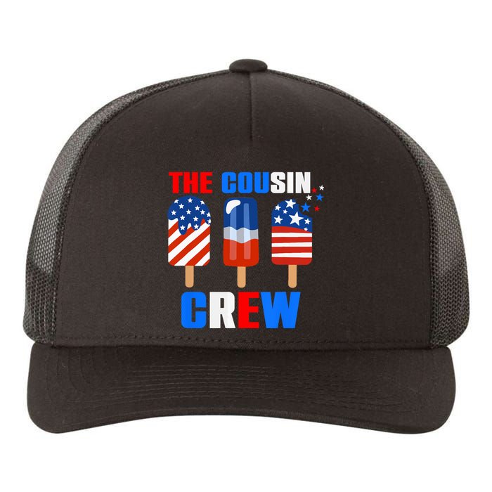 The Cousin Crew 4th Of July Us Flag Popsicle Yupoong Adult 5-Panel Trucker Hat