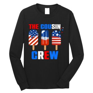 The Cousin Crew 4th Of July Us Flag Popsicle Long Sleeve Shirt