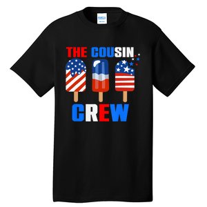 The Cousin Crew 4th Of July Us Flag Popsicle Tall T-Shirt