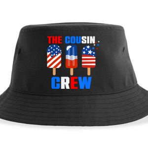 The Cousin Crew 4th Of July Us Flag Popsicle Sustainable Bucket Hat