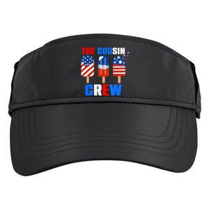 The Cousin Crew 4th Of July Us Flag Popsicle Adult Drive Performance Visor