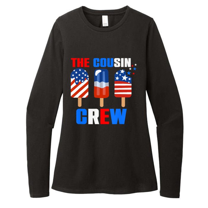 The Cousin Crew 4th Of July Us Flag Popsicle Womens CVC Long Sleeve Shirt