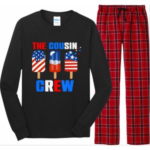 The Cousin Crew 4th Of July Us Flag Popsicle Long Sleeve Pajama Set