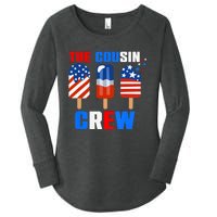 The Cousin Crew 4th Of July Us Flag Popsicle Women's Perfect Tri Tunic Long Sleeve Shirt