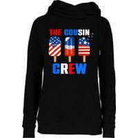 The Cousin Crew 4th Of July Us Flag Popsicle Womens Funnel Neck Pullover Hood