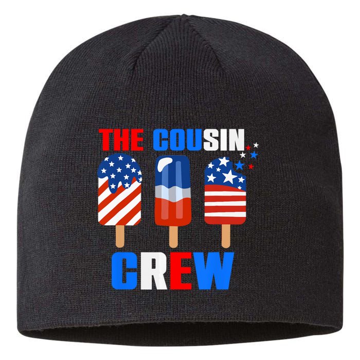 The Cousin Crew 4th Of July Us Flag Popsicle Sustainable Beanie