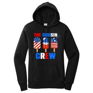 The Cousin Crew 4th Of July Us Flag Popsicle Women's Pullover Hoodie