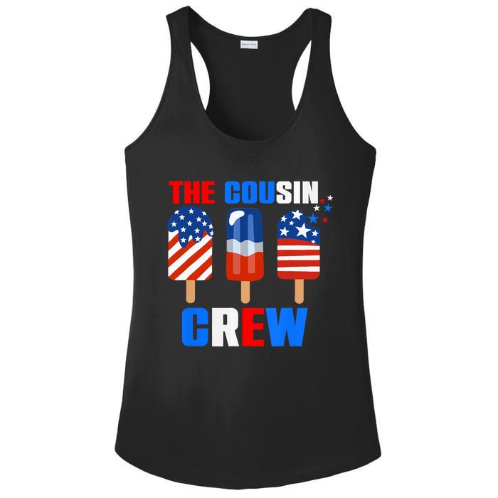 The Cousin Crew 4th Of July Us Flag Popsicle Ladies PosiCharge Competitor Racerback Tank