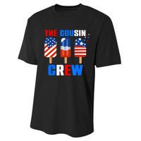 The Cousin Crew 4th Of July Us Flag Popsicle Performance Sprint T-Shirt