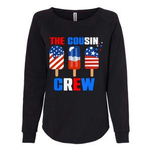 The Cousin Crew 4th Of July Us Flag Popsicle Womens California Wash Sweatshirt