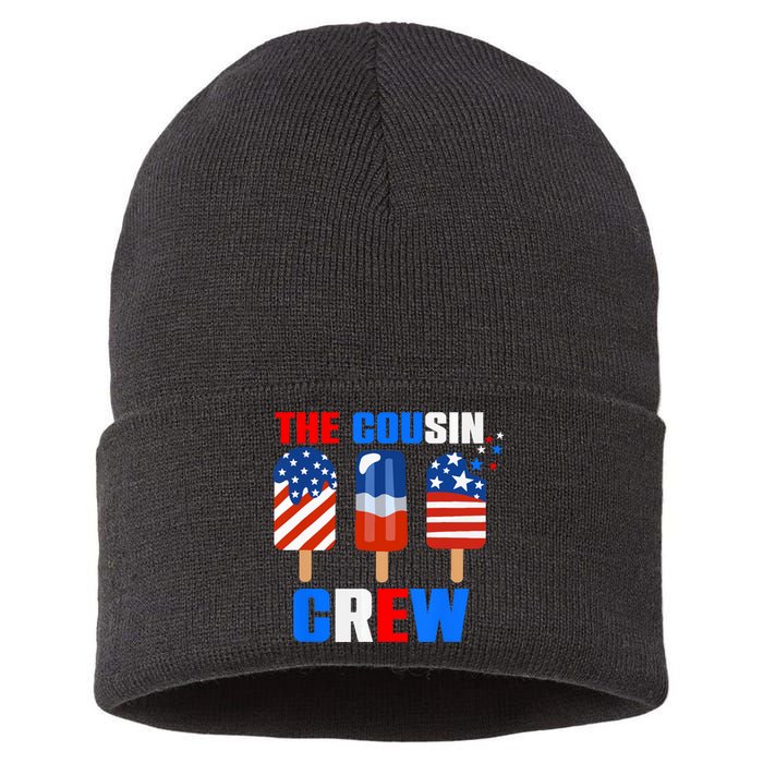 The Cousin Crew 4th Of July Us Flag Popsicle Sustainable Knit Beanie