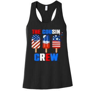 The Cousin Crew 4th Of July Us Flag Popsicle Women's Racerback Tank