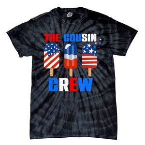 The Cousin Crew 4th Of July Us Flag Popsicle Tie-Dye T-Shirt