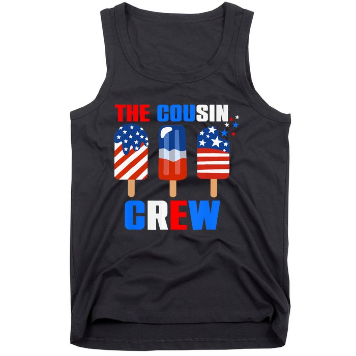 The Cousin Crew 4th Of July Us Flag Popsicle Tank Top