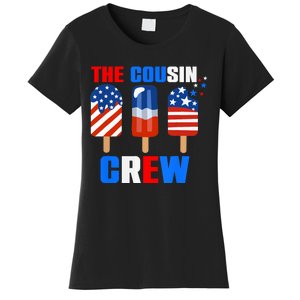 The Cousin Crew 4th Of July Us Flag Popsicle Women's T-Shirt