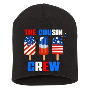 The Cousin Crew 4th Of July Us Flag Popsicle Short Acrylic Beanie