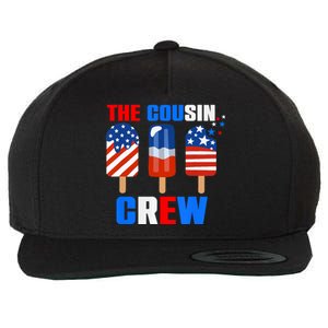 The Cousin Crew 4th Of July Us Flag Popsicle Wool Snapback Cap