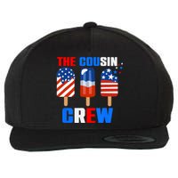 The Cousin Crew 4th Of July Us Flag Popsicle Wool Snapback Cap