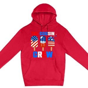 The Cousin Crew 4th Of July Us Flag Popsicle Premium Pullover Hoodie