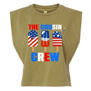 The Cousin Crew 4th Of July Us Flag Popsicle Garment-Dyed Women's Muscle Tee