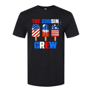 The Cousin Crew 4th Of July Us Flag Popsicle Softstyle CVC T-Shirt