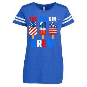 The Cousin Crew 4th Of July Us Flag Popsicle Enza Ladies Jersey Football T-Shirt