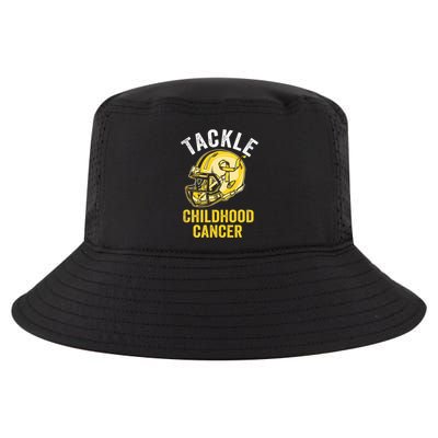 Tackle Childhood Cancer Awareness Football Gold Ribbon Cool Comfort Performance Bucket Hat
