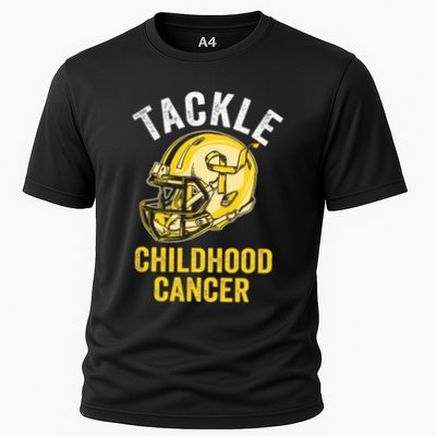 Tackle Childhood Cancer Awareness Football Gold Ribbon Performance Shirt