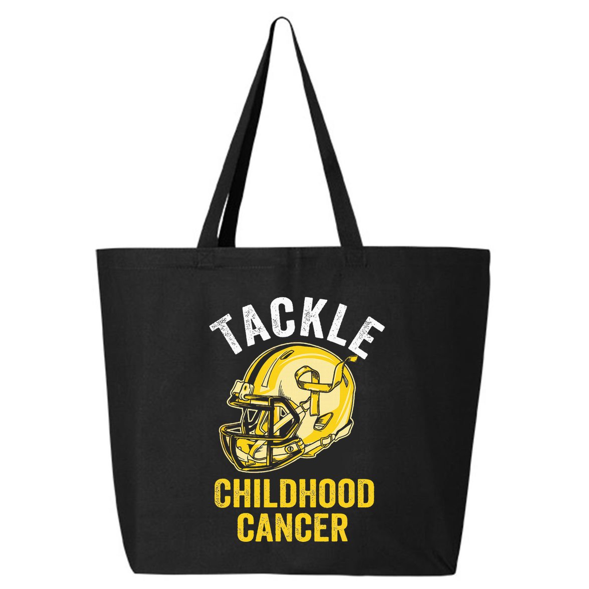 Tackle Childhood Cancer Awareness Football Gold Ribbon 25L Jumbo Tote