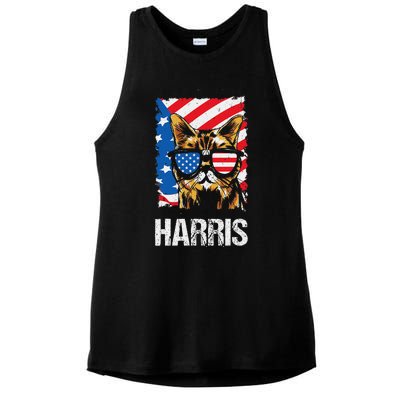 This Childless Cat Lady Is Voting Kamala Harris 2024 Ladies PosiCharge Tri-Blend Wicking Tank