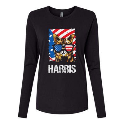 This Childless Cat Lady Is Voting Kamala Harris 2024 Womens Cotton Relaxed Long Sleeve T-Shirt