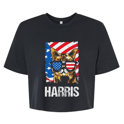 This Childless Cat Lady Is Voting Kamala Harris 2024 Bella+Canvas Jersey Crop Tee