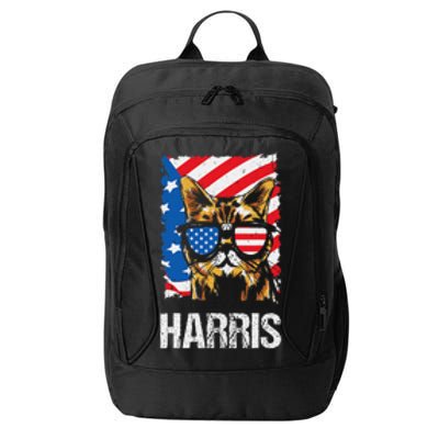 This Childless Cat Lady Is Voting Kamala Harris 2024 City Backpack