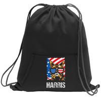 This Childless Cat Lady Is Voting Kamala Harris 2024 Sweatshirt Cinch Pack Bag