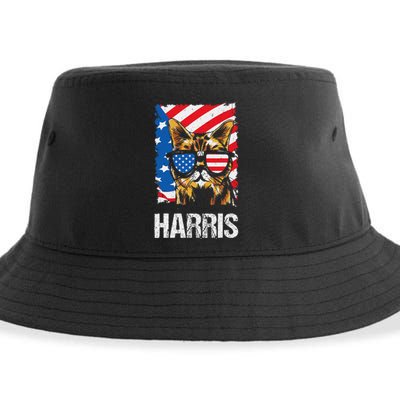 This Childless Cat Lady Is Voting Kamala Harris 2024 Sustainable Bucket Hat