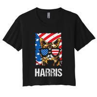 This Childless Cat Lady Is Voting Kamala Harris 2024 Women's Crop Top Tee