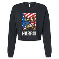 This Childless Cat Lady Is Voting Kamala Harris 2024 Cropped Pullover Crew