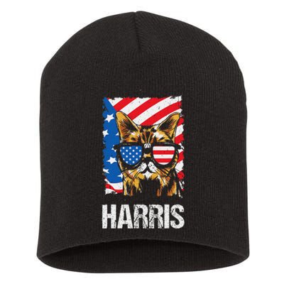 This Childless Cat Lady Is Voting Kamala Harris 2024 Short Acrylic Beanie