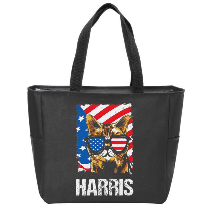 This Childless Cat Lady Is Voting Kamala Harris 2024 Zip Tote Bag