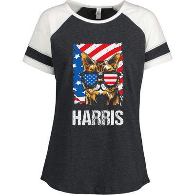 This Childless Cat Lady Is Voting Kamala Harris 2024 Enza Ladies Jersey Colorblock Tee