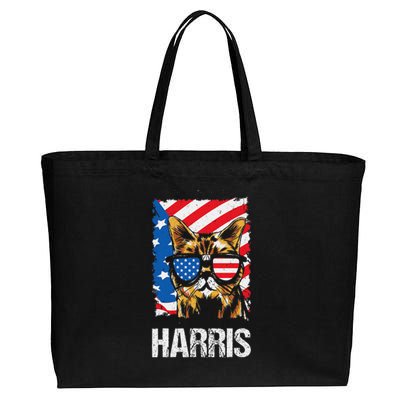 This Childless Cat Lady Is Voting Kamala Harris 2024 Cotton Canvas Jumbo Tote