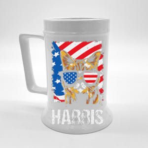 This Childless Cat Lady Is Voting Kamala Harris 2024 Beer Stein